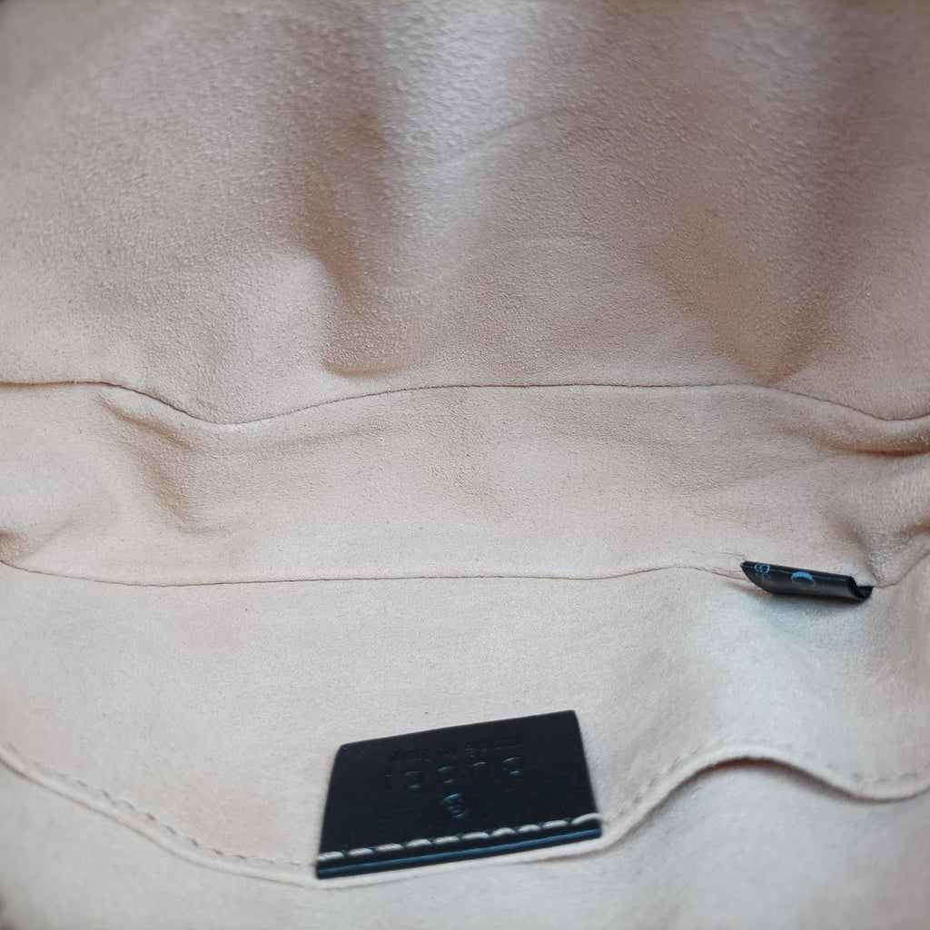 Gucci GG Marmont Black Leather Handbag — view 9