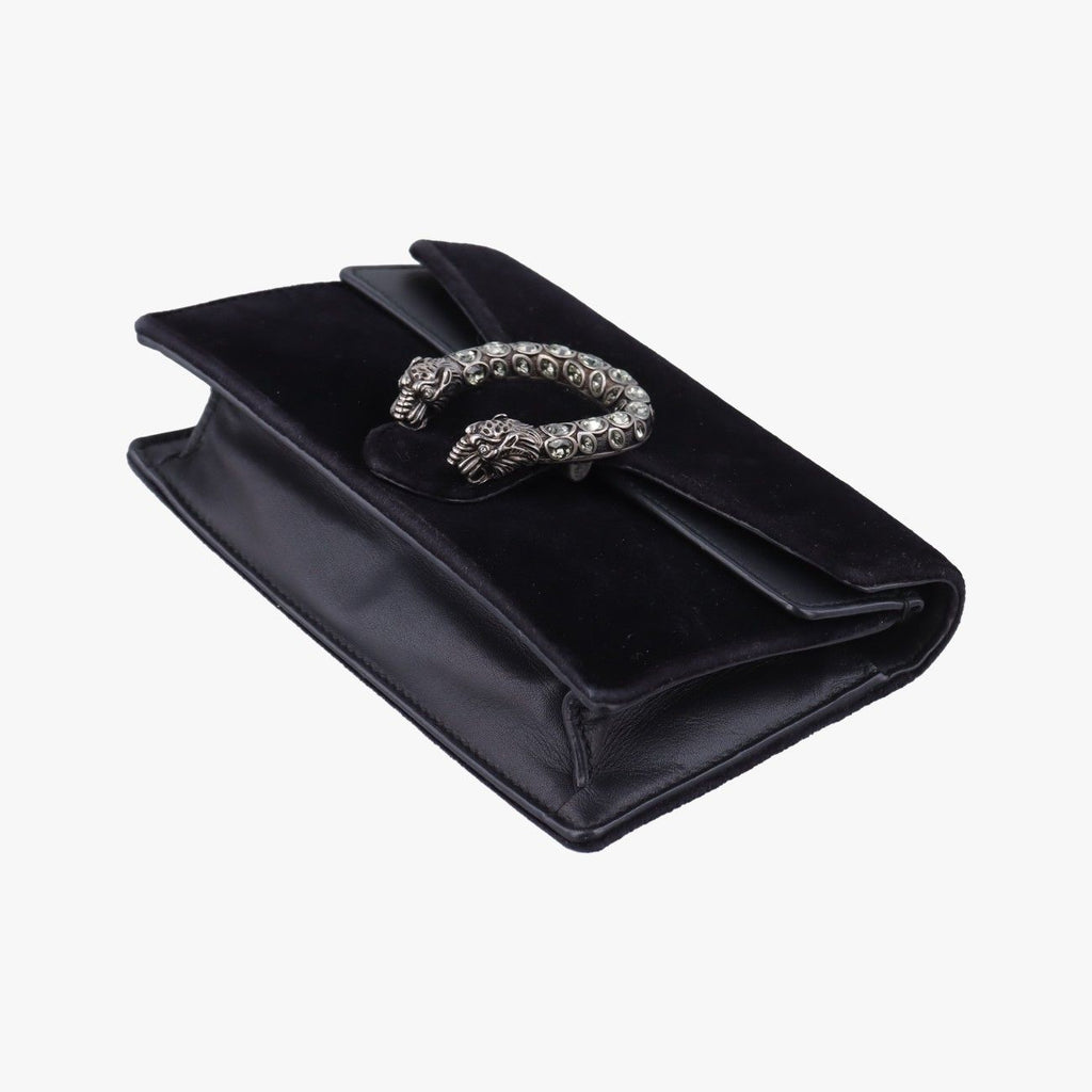 Gucci Dionysus Black Velour Leather Shoulder — view 4