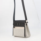 Hermes Shoulder Bag Herbag Zip Mini Black Ecru Silver Toile Ash Vache Hunter — view 2