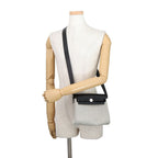 Hermes Shoulder Bag Herbag Zip Mini Black Ecru Silver Toile Ash Vache Hunter — view 5