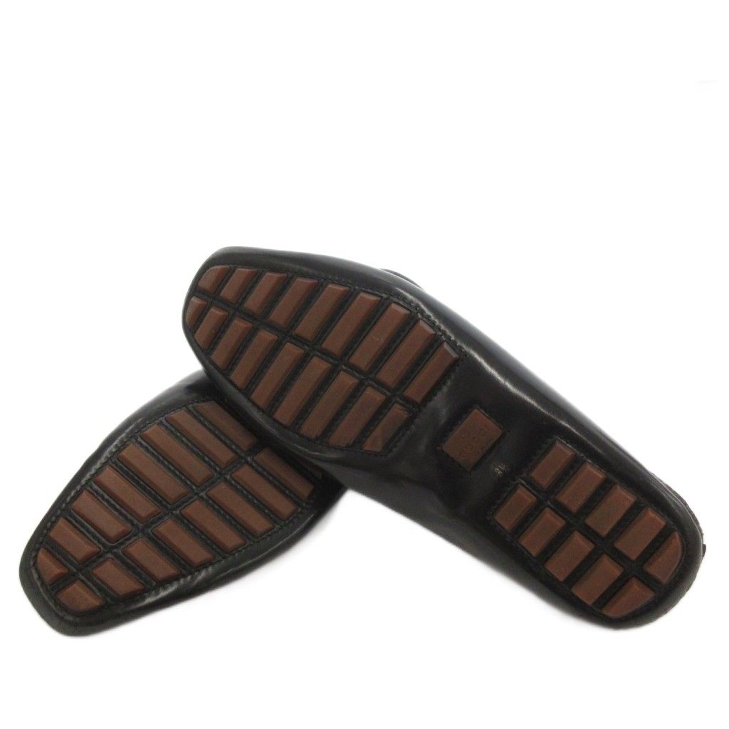 Gucci Bamboo Loafers Slip on Shoes Leather 8.5 Black — view 6