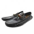 Gucci Bamboo Loafers Slip on Shoes Leather 8.5 Black
