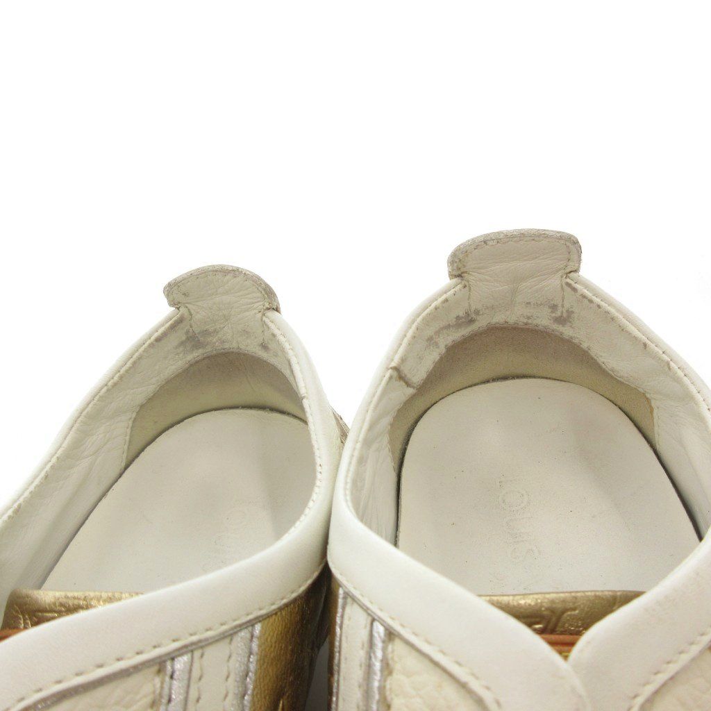 Louis Vuitton Sneakers Flat Monogram Lace Up LV Logo 36 White — view 9