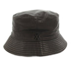 Hermes Motsch Hat Bakeha Lambskin Logo Embroidery 56 Brown — view 2