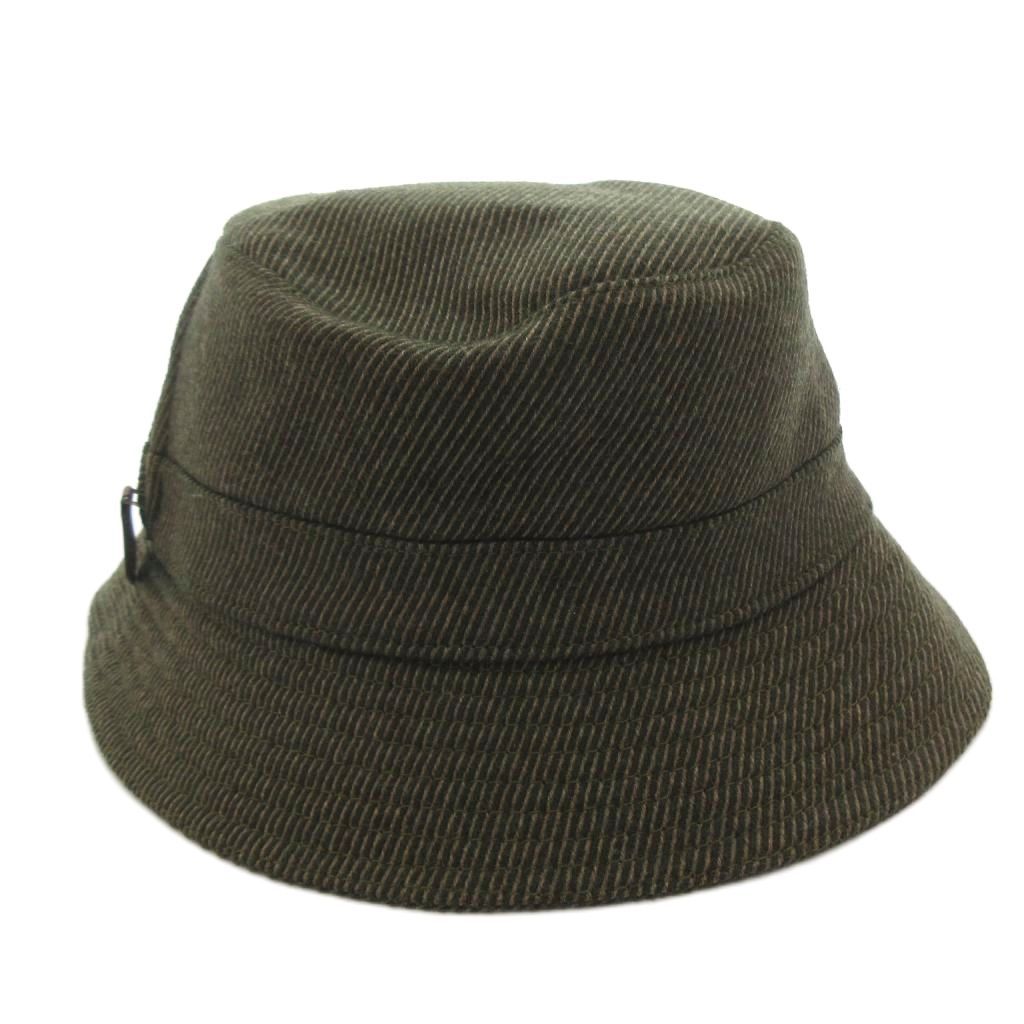Hermes Motsch Hat Bakeha Hat Wool Zip Up 58 Khaki — view 4