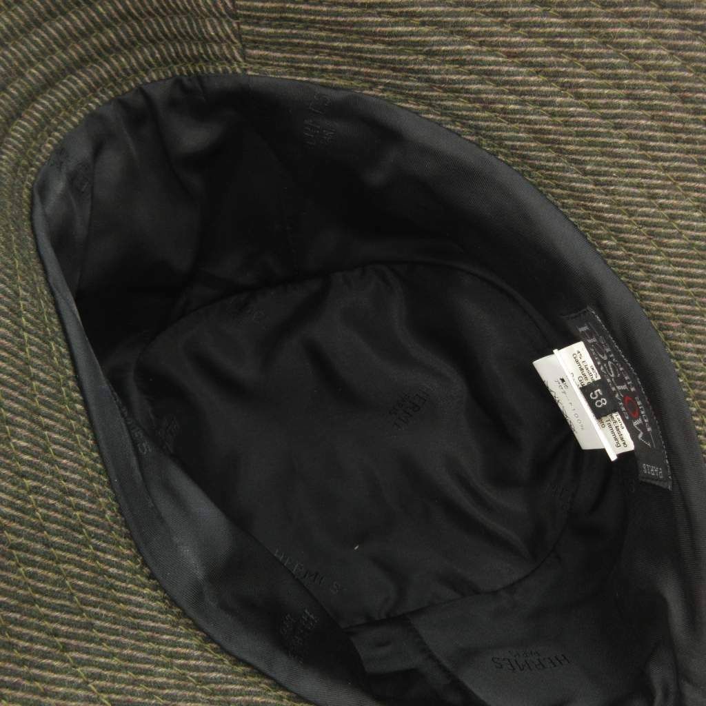 Hermes Motsch Hat Bakeha Hat Wool Zip Up 58 Khaki — view 5