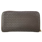 Bottega Veneta Wallet Intrecciato Dark Brown Zip Around Leather — view 2