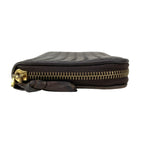 Bottega Veneta Wallet Intrecciato Dark Brown Zip Around Leather — view 8