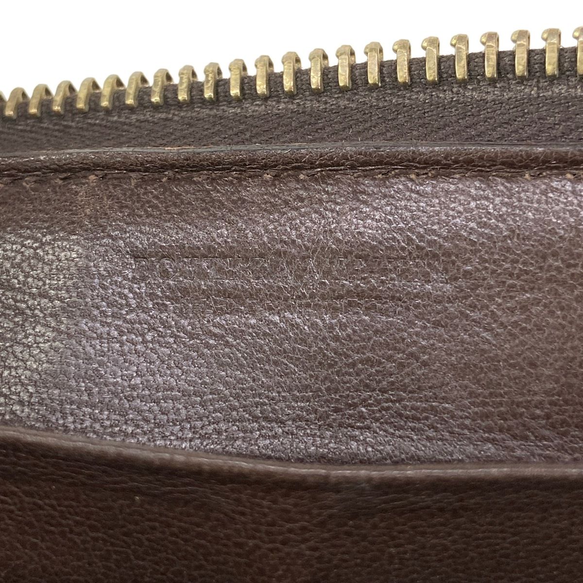 Bottega Veneta Wallet Intrecciato Dark Brown Zip Around Leather — view 5