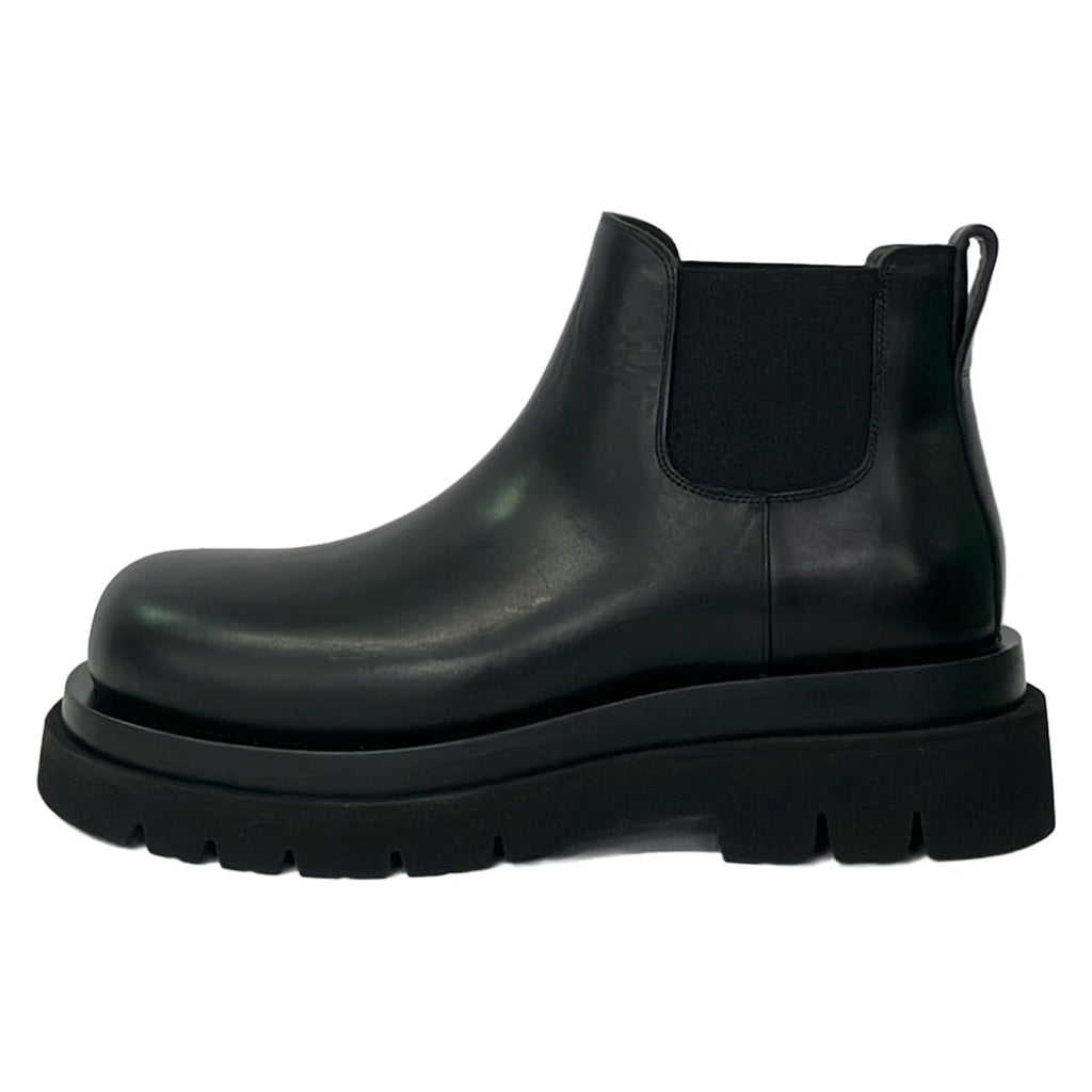 Bottega Veneta Short Boots 39 Black Side Gore Leather