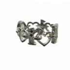 Dior Ring Logo Rhinestone Silver — view 5