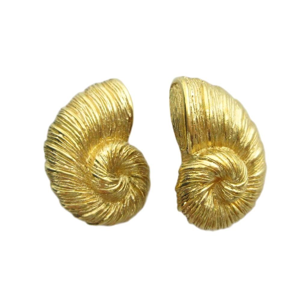 Dior Earrings Clip on Logo Gold