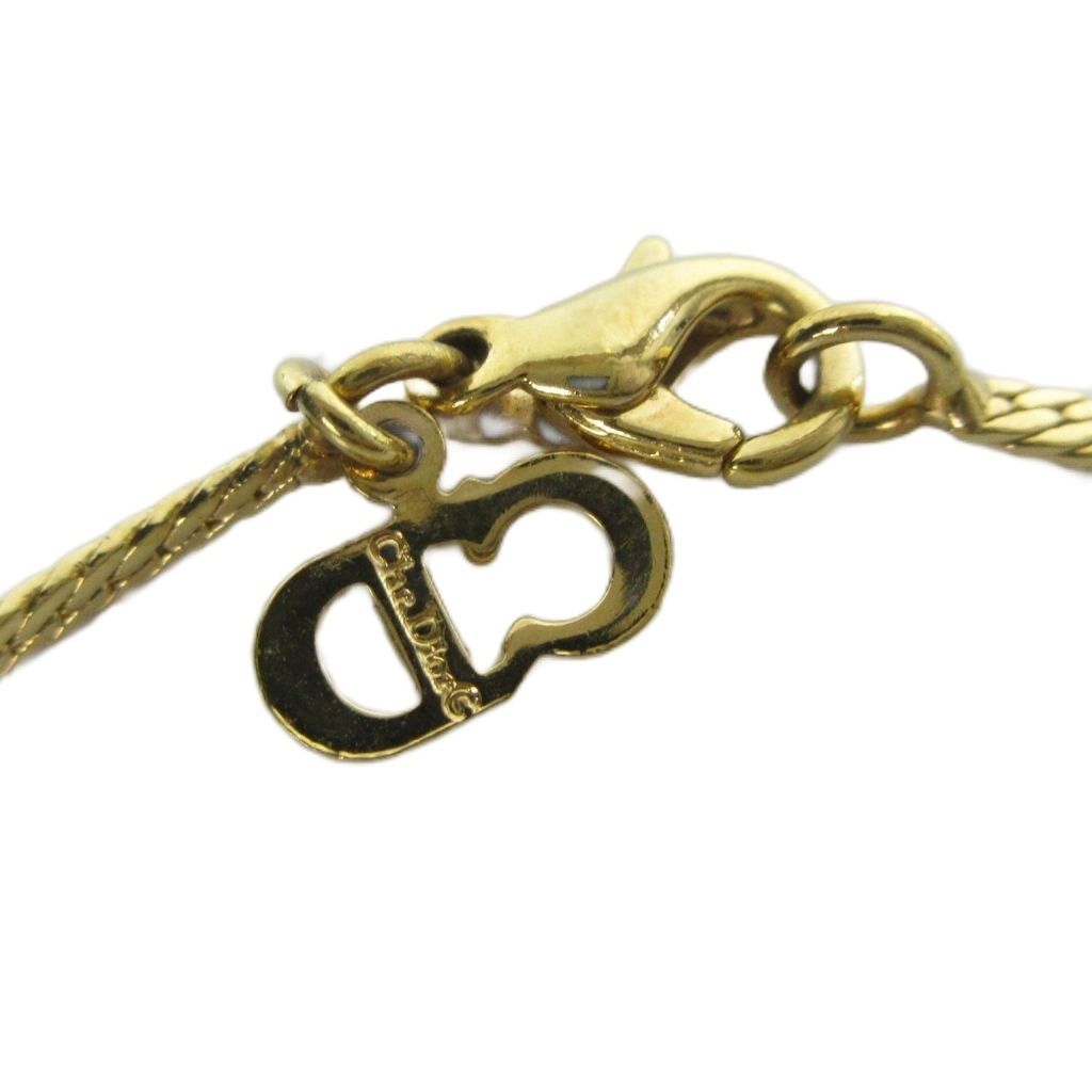 Dior Bracelet Pendant Logo Rhinestone Gold — view 3