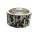Dior Ring Licensed Logo Signature Silver Color Black — view 3