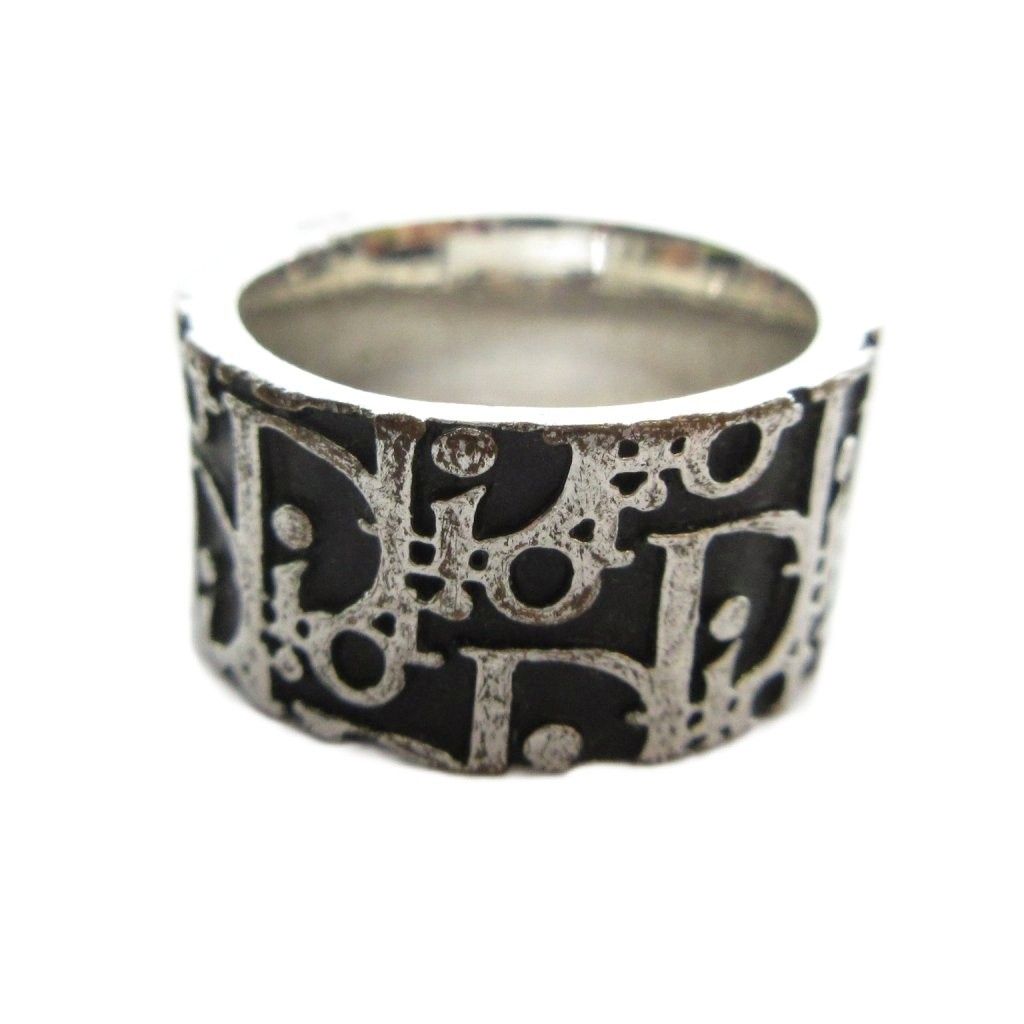 Dior Ring Licensed Logo Signature Silver Color Black — view 3