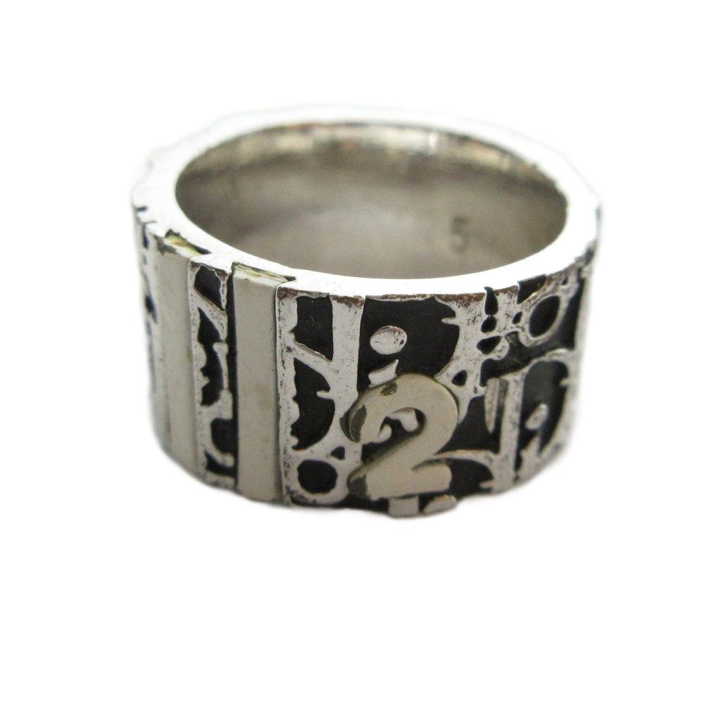 Dior Ring Licensed Logo Signature Silver Color Black