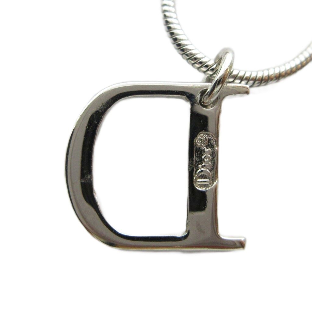 Dior Pendant D Logo Rhinestone Silver — view 2