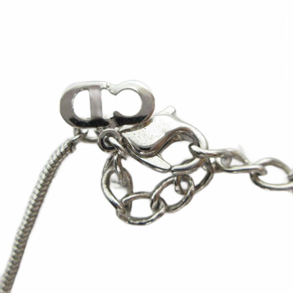 Dior Pendant D Logo Rhinestone Silver — view 5