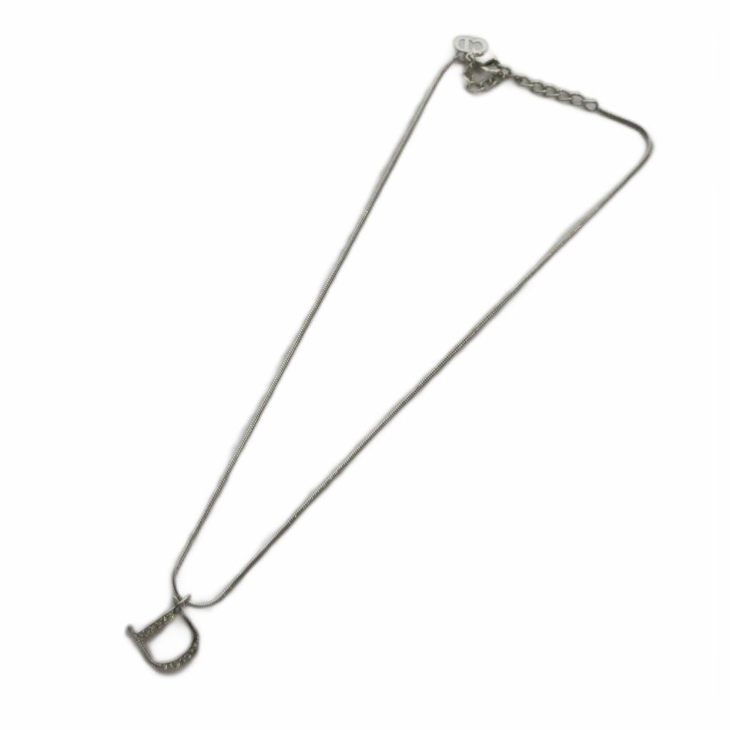 Dior Pendant D Logo Rhinestone Silver — view 3