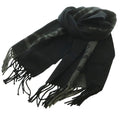 Dior Scottish Scarf Shawl Fringe Logo Wool Cashmere Blend Black Gray SS