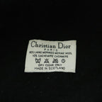 Dior Scottish Scarf Shawl Fringe Logo Wool Cashmere Blend Black Gray SS — view 5