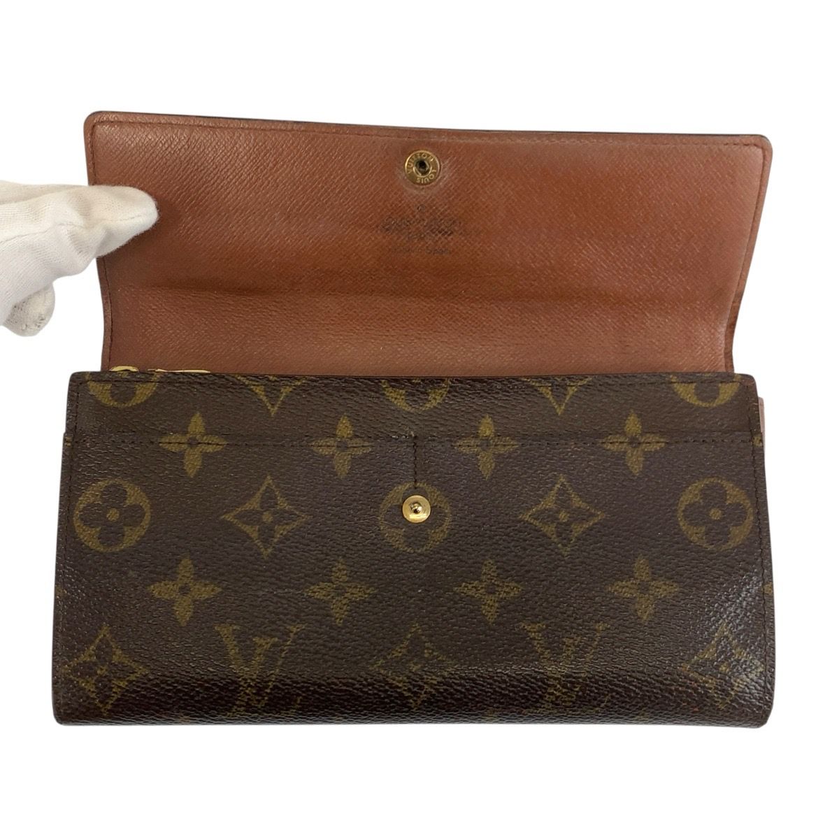 Louis Vuitton Monogram Pochette Porte-Monnaie Cles Brown — view 4