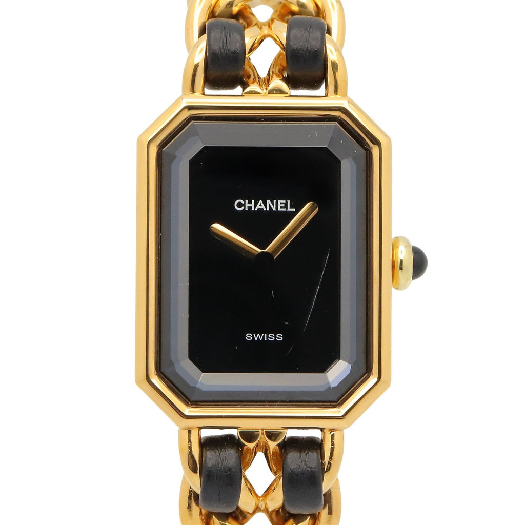 Chanel Watch Premiere M Black Leather