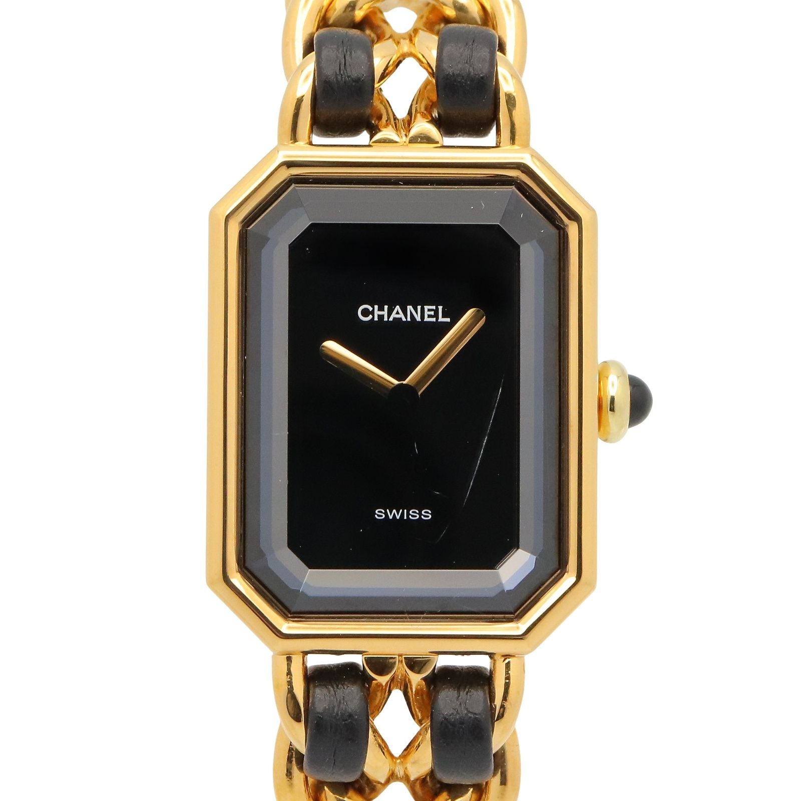 Chanel Watch Premiere M Black Leather
