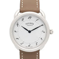 Hermes Watch White Stainless Steel Leather Also Boys