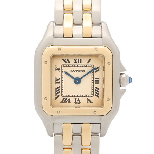 Cartier Watch Panthere SM 2 Row Ivory 18k Stainless Steel Panthel
