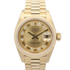 Rolex Watch Datejust Milliard Diamond Number CH Mil RO 18k
