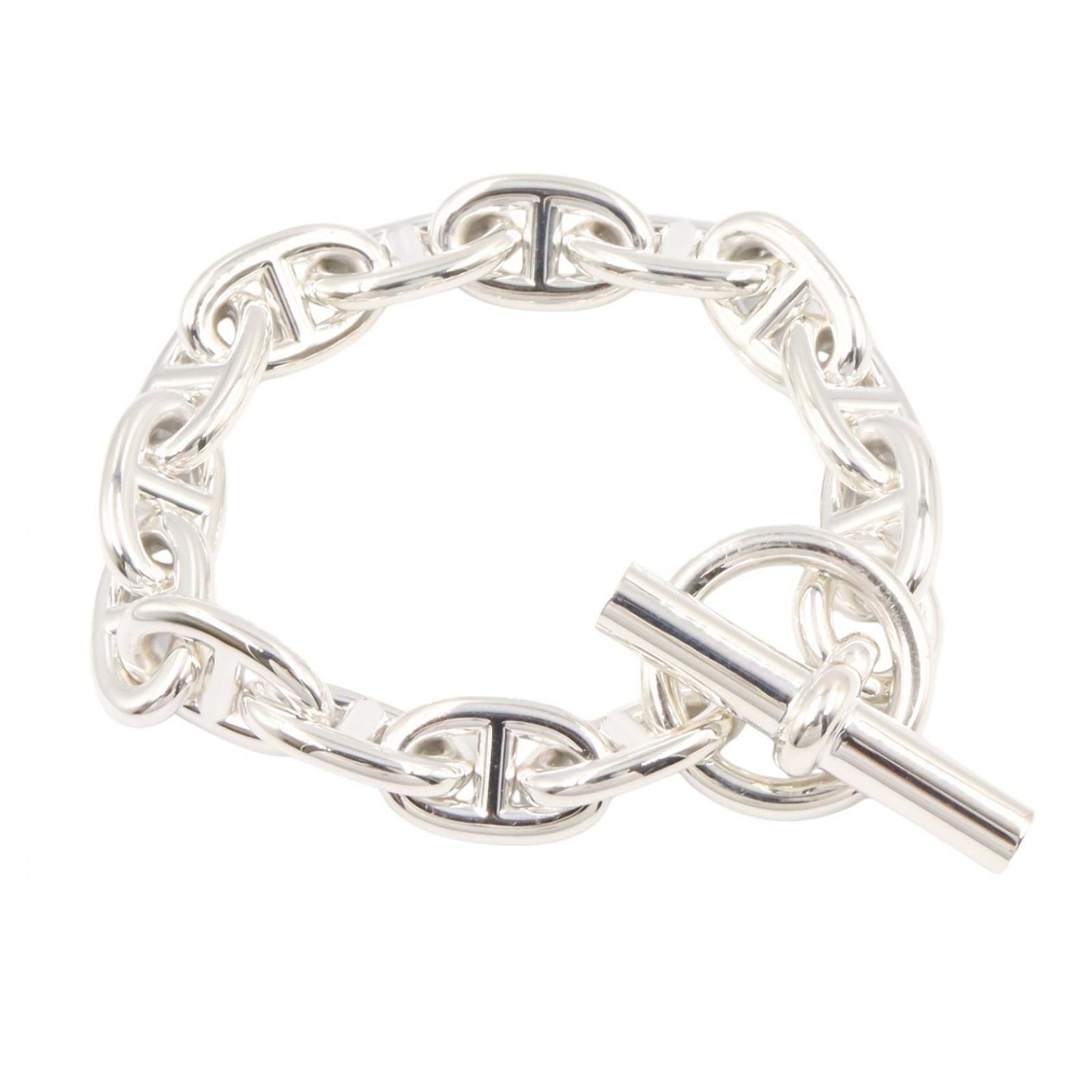 Hermes Bracelet Chaine D'ancre MM 14 Links 14.5 cm 925 Sterling Silver