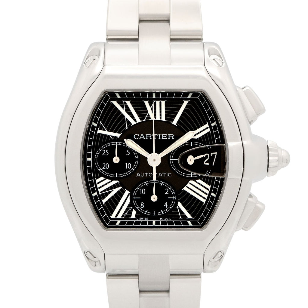 Cartier Watch Roadster Chronograph XL Black Stainless Steel