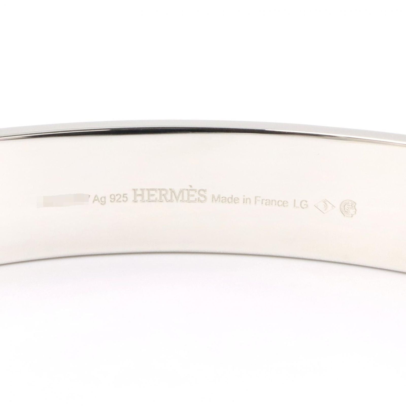 Hermes Bangle Collier de Chien LG 16 cm 925 Sterling Silver Bracelet — view 4