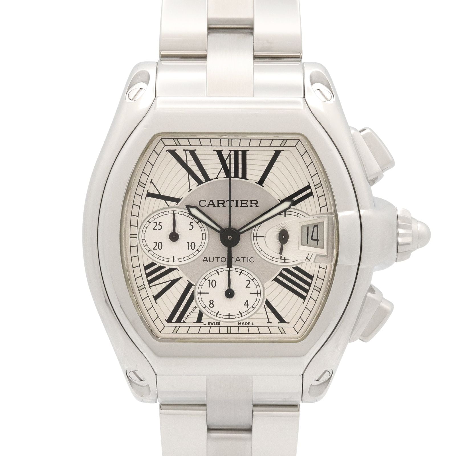 Cartier Watch Roadster Chrono LM Silver Stainless Steel