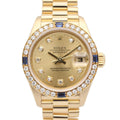 Rolex Watch Datejust Diamond Bezel Saffiano Number CH NP 18k