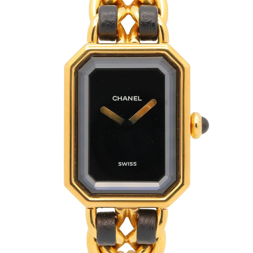 Chanel Watch Premiere M Black Leather