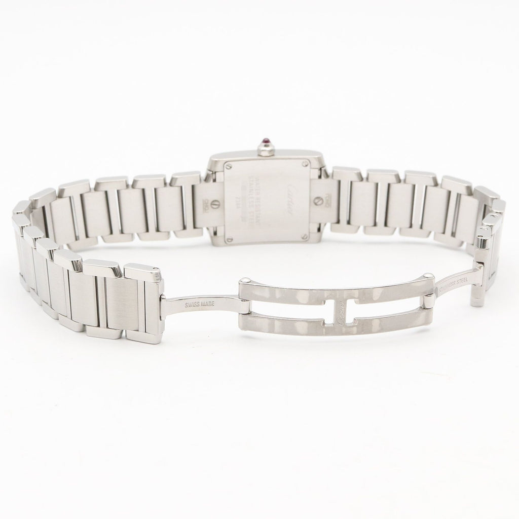 Cartier Watch Tank Francaise SM Pink Shell Stainless Steel — view 4