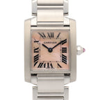 Cartier Watch Tank Francaise SM Pink Shell Stainless Steel