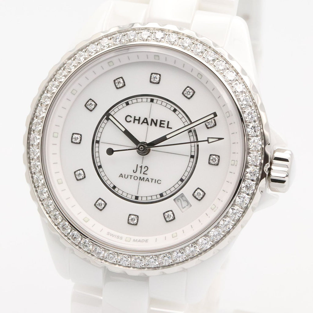 Chanel Watch Bezel Diamond White Ceramic — view 3