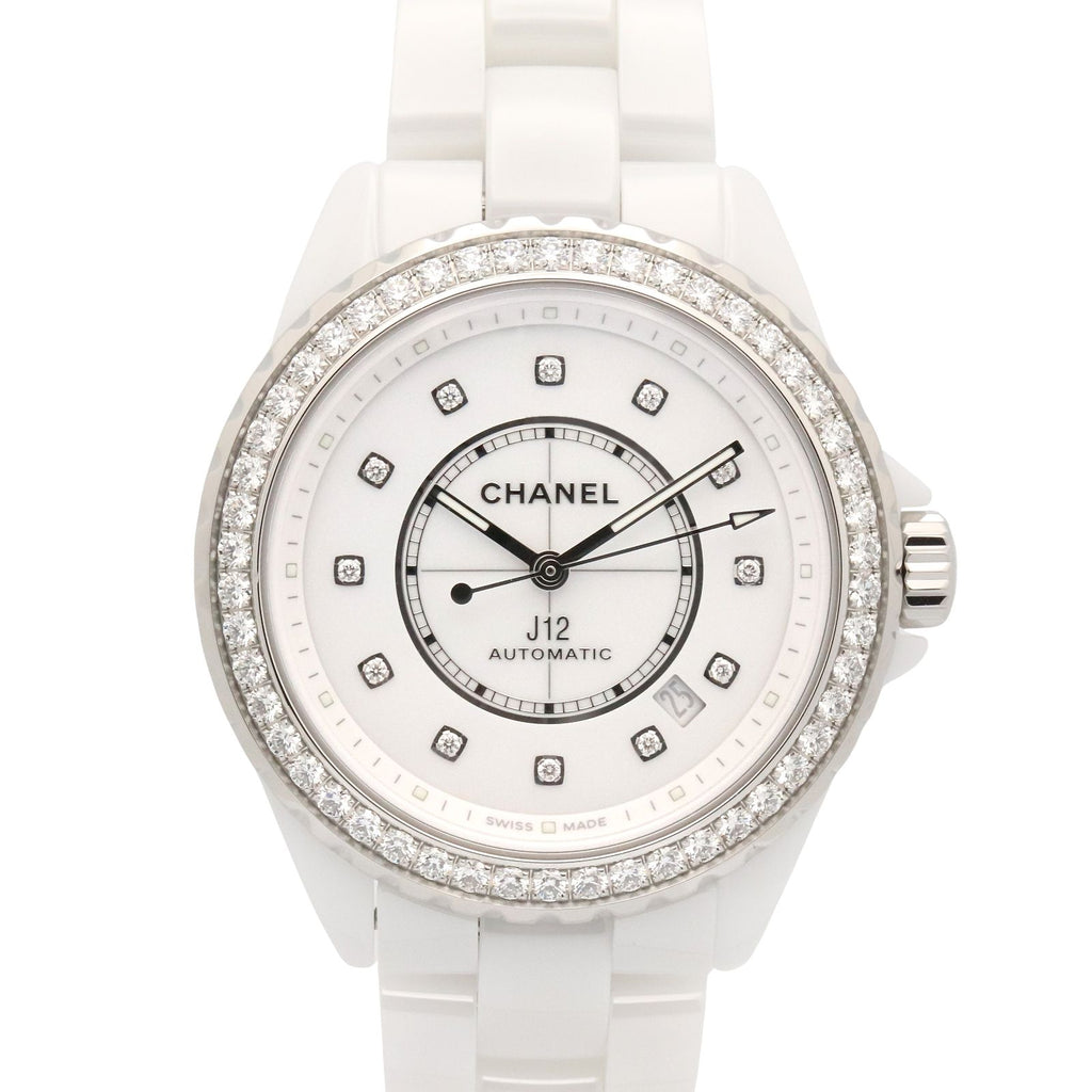 Chanel Watch Bezel Diamond White Ceramic