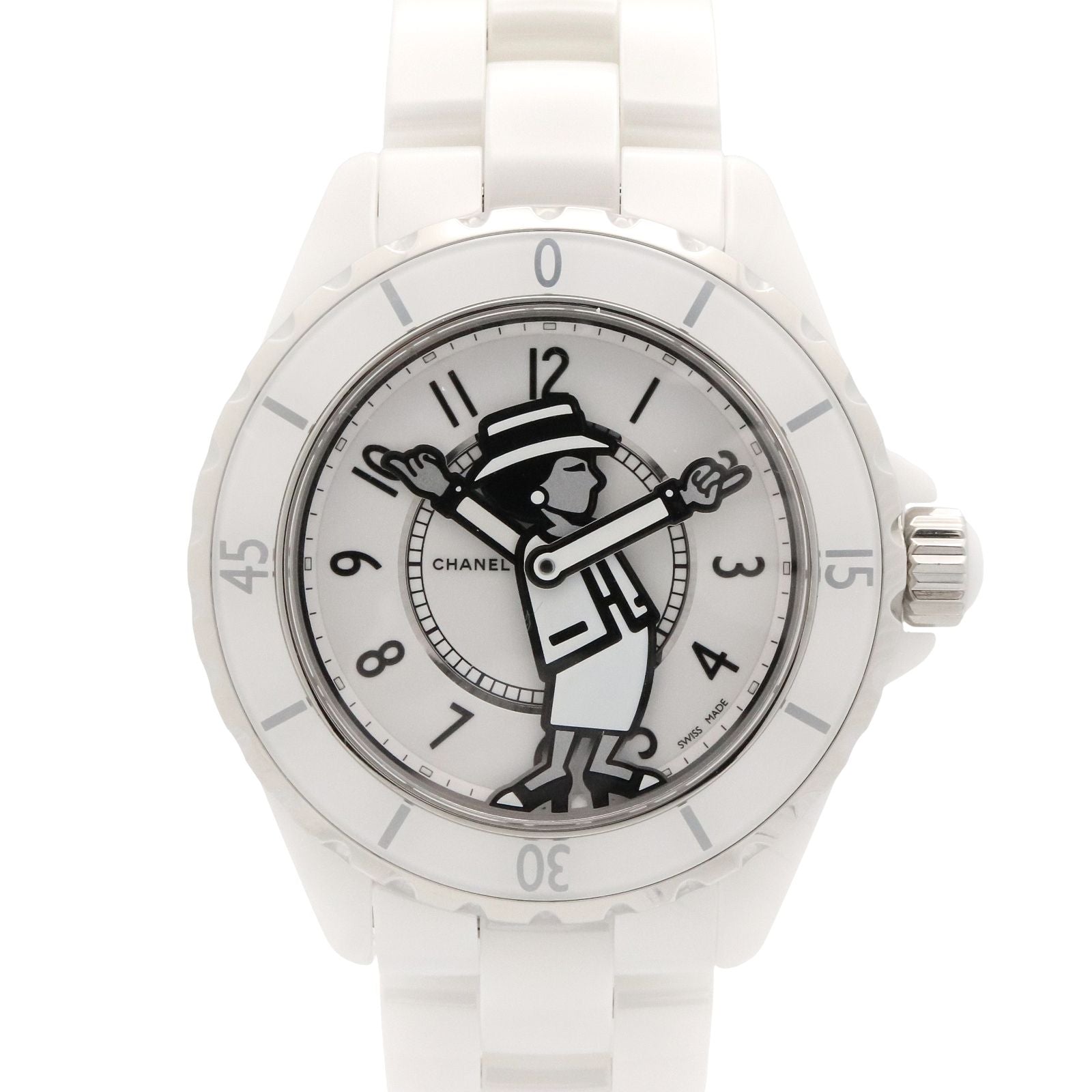 Chanel Watch Mademoiselle White Ceramic