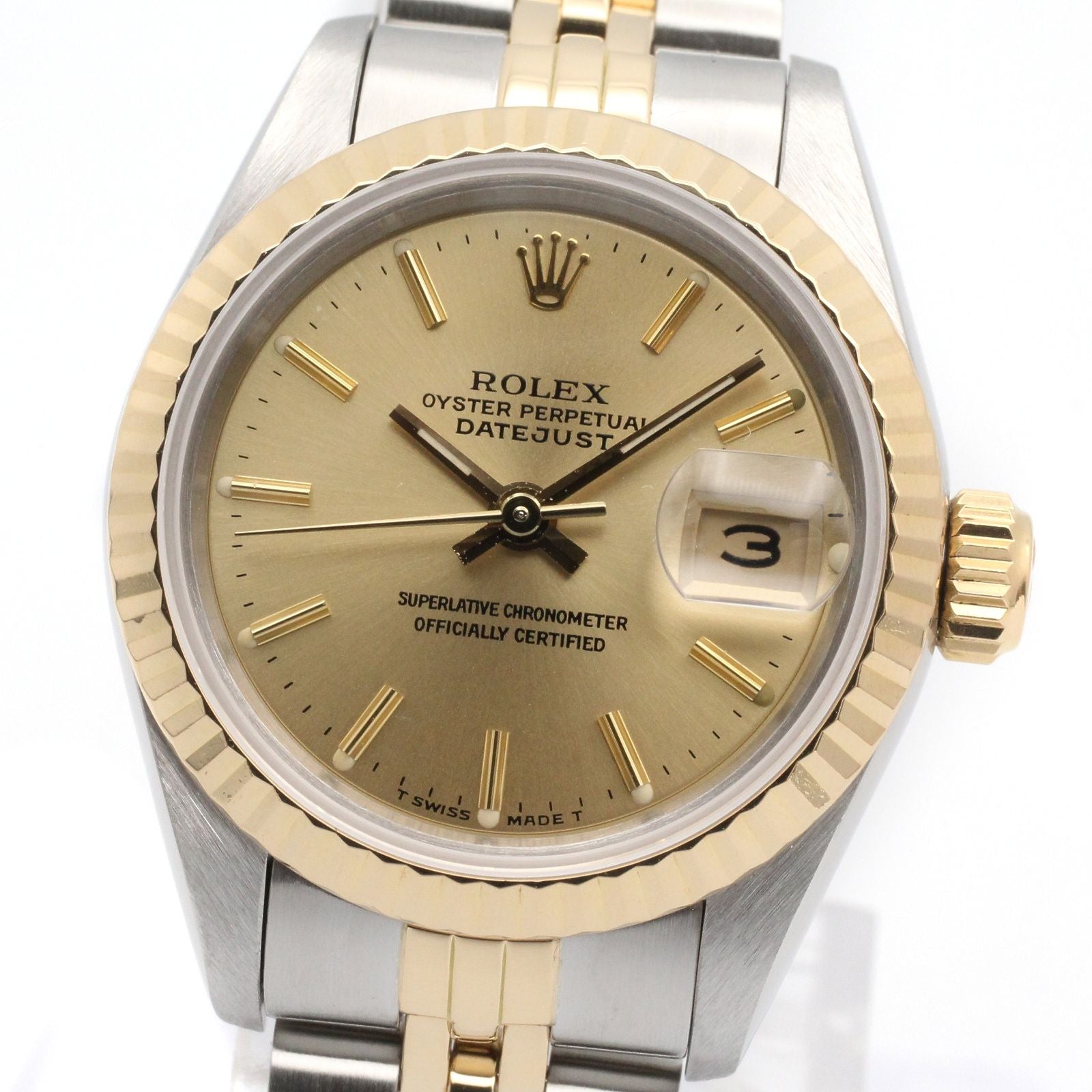 Rolex Datejust Number CH BA 18k Stainless Steel — view 3