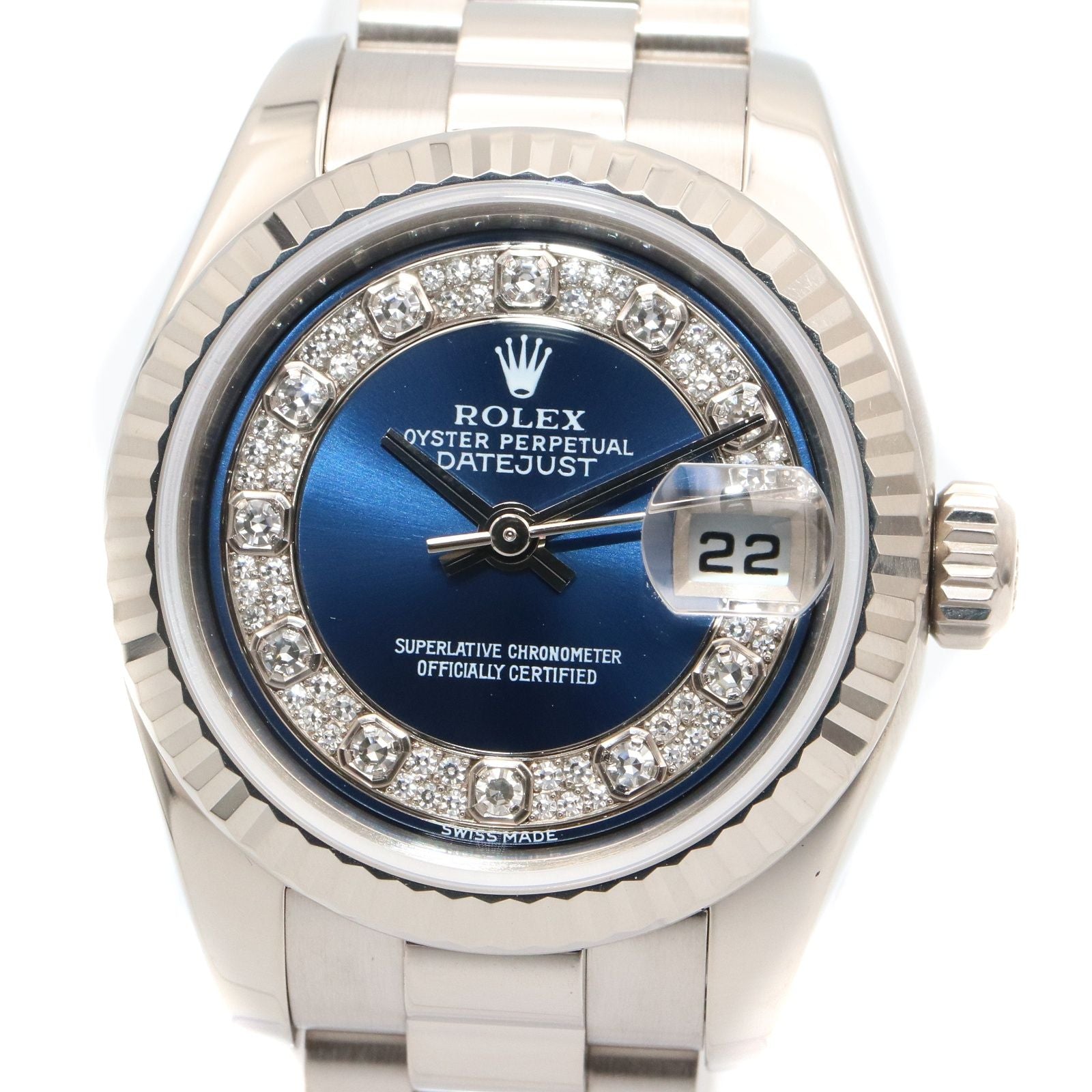 Rolex Watch Datejust Number BL MR Diamond 18k White Gold — view 3