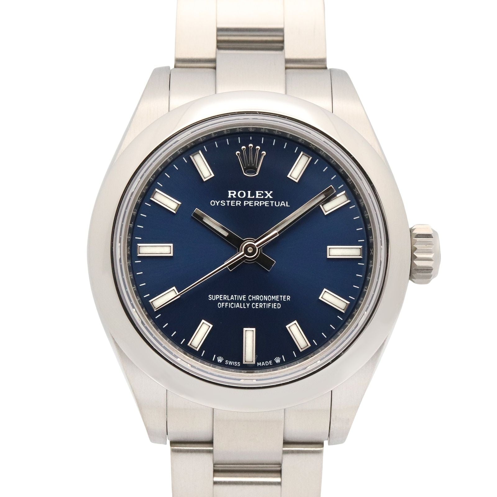 Rolex Watch Oyster Perpetual BL BA Stainless Steel
