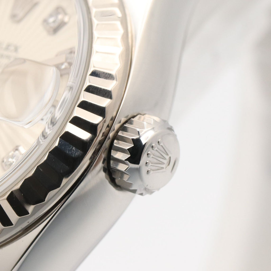 Rolex Watch Datejust Diamond Sil Sun NP 18k White Gold Stainless Steel — view 6