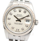Rolex Watch Datejust Diamond Sil Sun NP 18k White Gold Stainless Steel — view 3