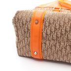 Dior Tote Trotter Street Chic Beige Orange Canvas Leather — view 6