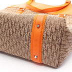 Dior Tote Trotter Street Chic Beige Orange Canvas Leather — view 5