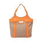 Dior Tote Trotter Street Chic Beige Orange Canvas Leather